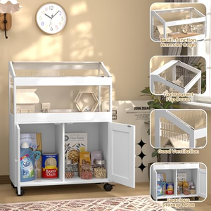 Sang Trọng Hiện Đại Gỗ Lồng Cho Động Vật Nhỏ Thỏ Guinea Pig <span class=keywords><strong>Hamster</strong></span> Hedgehog Lưu Trữ Tủ Với Nút Đóng Cửa Mô Hình Rắn - Product Image 4