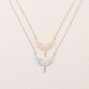 Angel Wings <b>Necklace</b> S925 Sterling Silver Diamond Pendant Party Jewelry for Women Elegant Fashion <b>Statement</b> Piece - Product Image 4