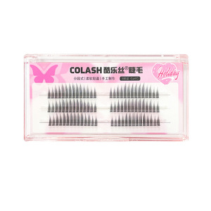 Pestañas Postizas Coolass de 14 Grupos, Naturales, Segmentadas, Estilo Cabello de Hada, Banda Transparente Invisible, Pestañas de Tira Completa - Product Image 3