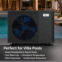 Pompa Panas Kolam Renang Inverter R32 dengan Penukar Panas Titanium, Pemanas Sumber Udara dengan Kebisingan Rendah untuk Kolam Renang Terpendam