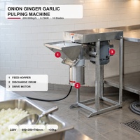 Hachoir Électrique Commercial Industriel pour Légumes, Machine à Pulper, Broyeur, Coupe-Oignon et Gingembre, Moteur de Broyage pour Purée