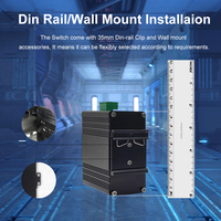 Switch Ethernet industriel mini DIN-Rail E-link 8 ports 10/100/1000T 802.3at PoE + 2 ports 10/100/1000T pour caméra IP