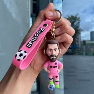 Nouveau Porte-clés de football transfrontalier avec figurine de dessin animé, numéro et nom de joueur, pendentif pour sac à dos, porte-clés de voiture, petit cadeau, vente en gros - Product Image 6