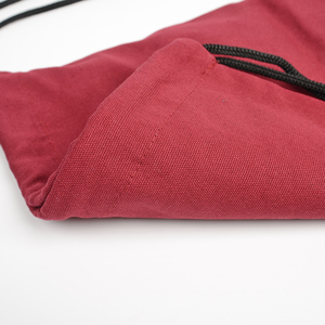 Durable Cotton <b>Canvas</b> <b>Drawstring</b> <b>Bag</b> with Sturdy PU Base for Daily Use Casual for Commute & Shopping with Vintage Brand Patch - Product Image 4