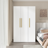 Système de garde-robe en promotion, accessoires de garde-robe à portes coulissantes, armoire de chambre moderne autoportante en bois pour villa