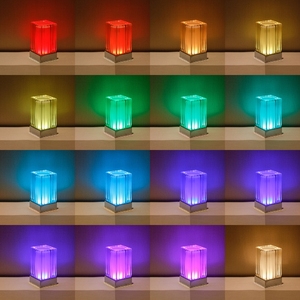 Glazen Draadloze Tafellamp Ip54 Waterdichte Led Dinner Decoratief Licht Oplaadbare Bureaulamp Met <span class=keywords><strong>Rgb</strong></span> - Product Image 5