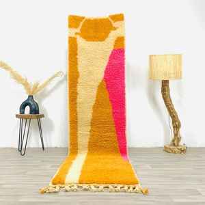 Alfombra de lana marroquí anudada a mano de lujo, tamaño personalizable para sala de estar, hoteles, restaurantes, Material de algodón - Product Image 4