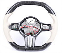 Volant de voiture pour F01 F10 E90 E92 E93 M3 M4 335i F20 F22 F30 Volant en fibre de carbone avec trous de changement de vitesse