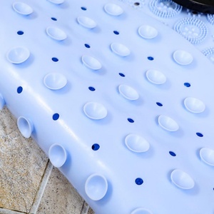 Tapis de bain rond 30/55CM avec trou de drainage, tapis de massage des pieds, tapis de douche doux, tapis de salle de bain antidérapant avec ventouses - Product Image 3