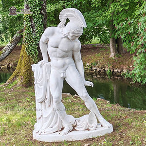 Célèbre Sculpture Monumentale Grecque Statue d'Achille en Marbre Blanc à Vendre - Product Image 1