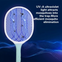 Jz High Power Bug Zapper Fly Catcher Uv Licht Oplaadbare Anti-Muggen Killer Lamp Veiligheid Vlieg Swatter Batterij Krachtbron