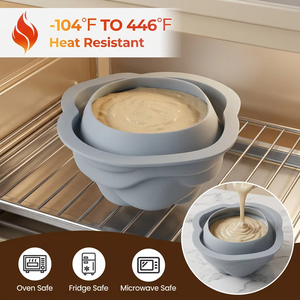 Rose Shaped <b>Silicone</b> Cake Mold Non Stick BPA Free Large Round Mousse Dessert Mould for <b>Baking</b> - Product Image 3