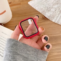 Protection d'écran incurvée 3D pour Apple Watch 7 45mm 41mm pour Iwatch, film en verre trempé avec colle intégrale, 38 40 42 44mm
