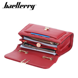 กระเป๋าสะพายข้างผู้หญิง Baellerry สีแดง กระเป๋าสะพายไหล่แบบโซ่ลายควิลท์ แฟชั่น ล็อคแบบเกี่ยว กระเป๋าทรงสี่เหลี่ยมเล็ก สำหรับใช้ในชีวิตประจำวัน - Product Image 2