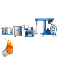 Usine de production de peinture cosmétique à petite échelle, moteur AC, agitateur en acier inoxydable, capacité de 500 L, machine à fabriquer de la peinture