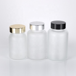 ขวดแก้วแคปซูลขนาด100มล. 120มล. ขนาดปากกว้าง150มล. พร้อมฝาพลาสติกอลูมิเนียมสีทอง - Product Image 2