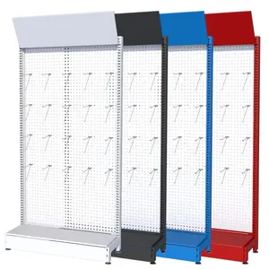Custom Exhibition Hall Hardware Tools Accessories Equipment Electronic Product Metal Pegboard Display Rack Stand
