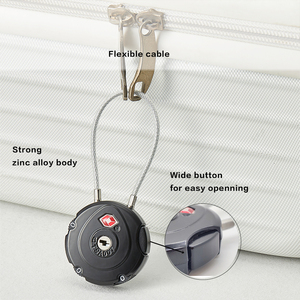 <span class=keywords><strong>TSA007</strong></span> Forma redonda 3 diales TSA Cerradura de viaje con cuerpo fuerte de aleación de zinc - Product Image 2