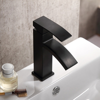 Robinet mélangeur cascade moderne en acier inoxydable chromé à poignée unique, chaud/froid, à poser sur le comptoir pour lavabo de salle de bain