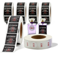 Étiquette autocollante pour flacon de parfum, en papier synthétique imprimé en couleur, résistante aux rayures, imperméable, anti-huile, en rouleau