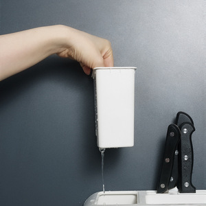 <b>Wall</b> <b>Mounted</b> Kitchen <b>Storage</b> Box Rectangle Multi Functional With Chopstick Holder Knife Rack And Spice Container For Home Use - Product Image 2
