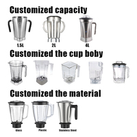 Blender électrique pour aliments et fruits à grande capacité de 2,8 L, 9000 W, haute vitesse, robuste, avec lames tranchantes HM-2081