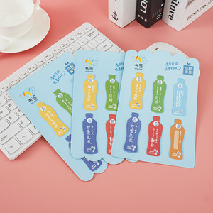 Notas adhesivas creativas con formas únicas, en forma de botella, multiadhesivas, lindos marcapáginas para estudiantes, personalización de logotipos publicitarios. - Product Image 1