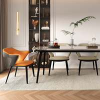 Chaise de salle à manger simple en gros, chaise de table à manger pour la maison, chaise de restaurant en cuir, fauteuil avec dossier