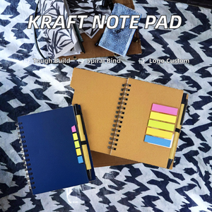 販促用クラフト紙A6多目的ノート粘着ノートメモパッドカスタムロゴカバー個人用 - Product Image 6