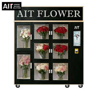 Distributeur automatique de bouquets de fleurs intelligent AIT avec écran tactile 21,5 pouces, gestion basée sur le cloud, multiple