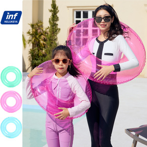 Flotador Inflable de Color Sólido Transparente con Asas, Unisex, para Piscina, Parque Acuático, PVC, Tamaño Adulto - Product Image 5