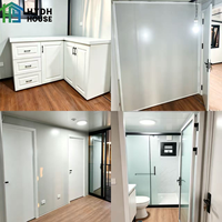 Maison préfabriquée de luxe extensible de 40 pieds à 3 chambres, 2 salles de bain, option bureau à domicile, construction en panneaux sandwich d'acier, garantie 1 an