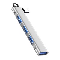 Hub USB C 4 ports, 1 USB 3.0, 3 USB 2.0, ultra fin, portable, pour MacBook Pro Air Surface Pro, clavier, clé USB