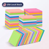 Catatan Tempel Perekat Sendiri - Warna Cerah Beragam Ukuran Kertas Offset Memo/Indeks Stok Lokal AS