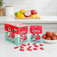 Bonbons pressés sans sucre à marque privée OEM, saveur menthe litchi, enrichis en vitamine C, emballés individuellement en sachets pour la vente en gros