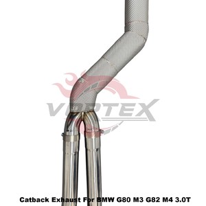 Tuyau d'échappement intermédiaire en acier inoxydable Vortex Performance compatible avec BMW G80 M3 G82 M4 3.0T, échappement haute performance, pièces de tuning auto - Product Image 4