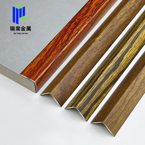 Profilé de sol en aluminium en forme de L, <span class=keywords><strong>finition</strong></span> grain de bois, bande de bordure <span class=keywords><strong>d</strong></span>'<span class=keywords><strong>angle</strong></span> droit en forme de 7, barre de moquette pour revêtements de sol stratifiés, carrelés et vinyle - Product Image 1