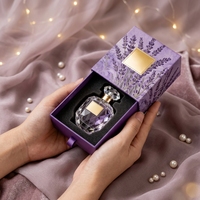 Boîte cadeau parfum, type tiroir, en carton gaufré, emballage rigide avec matériaux recyclés, finition mate, boîte vide universelle