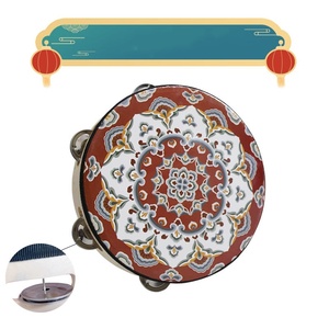 Venta al por mayor: Tambor de marco de mano de 8 pulgadas, de una sola fila, tipo campana, estilo Dunhuang, Uigur de Xinjiang, instrumento musical para danza Hanfu y tiro con arco - Product Image 2