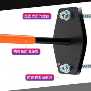 Crochets de garage robustes en acier allié à fixation murale, système de rangement multifonctionnel pour pneus avec revêtement antidérapant pour vélos, échelles, chaises - Product Image 2