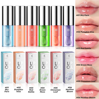Huile pour les lèvres bio de couleur bonbon au poivre et à la menthe Huile pour les lèvres hydratante et hydratante avec antilignes réduisant les lèvres gercées et sèches