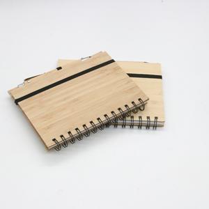Cahier promotionnel pratique avec couverture en bois de bambou Fournitures de cahier d'écriture et de stylo portables pour les croquis de mémos - Product Image 2