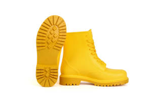 YL7064 mode vente chaude imperméable à lacets rose PVC jaune <span class=keywords><strong>bottes</strong></span> femmes en gros - Product Image 6