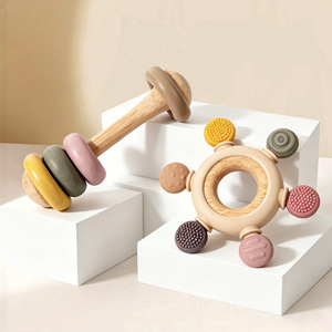 Juguete <span class=keywords><strong>de</strong></span> Madera Personalizado <span class=keywords><strong>para</strong></span> Bebés, Sonajero Musical <span class=keywords><strong>para</strong></span> Entrenamiento <span class=keywords><strong>de</strong></span> Agarre, Juguete Sensorial <span class=keywords><strong>de</strong></span> Desarrollo Temprano <span class=keywords><strong>para</strong></span> Bebés, 2 Piezas <span class=keywords><strong>de</strong></span> Juguetes <span class=keywords><strong>para</strong></span> la Dentición - Product Image 4