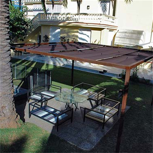 Gnee ศาลาเหล็กคอร์เทนขนาด10x12ขนาดกว้างขวางพร้อมท็อปเสริมความแข็งแรงเพื่อความทนทานสูงสุด - Product Image 2