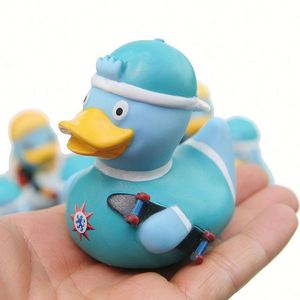Pvc Baby <b>Bath</b> Float Pinch Called Sound Children's Playing Beach Toy Skateboard Duck - Product Image 4