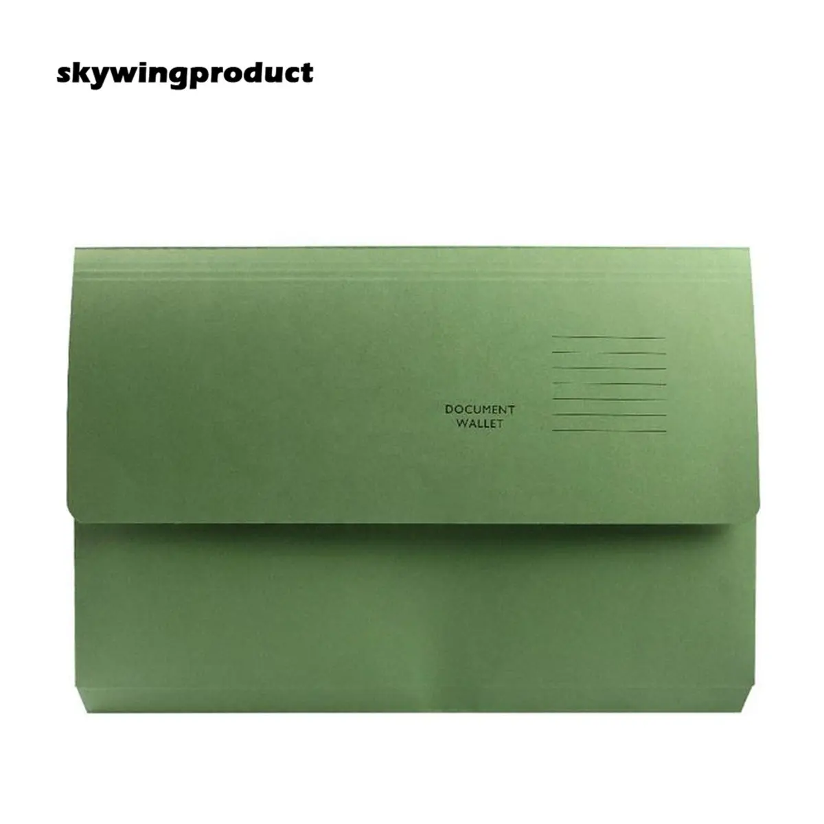 Skywingproduct Amazonトップ販売Green段ボール350 × 268ミリメートルBluk販売ドキュメント財布ファイルフォルダ