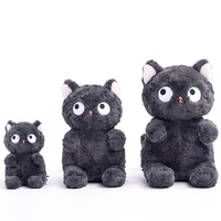 Coussin d'oreiller de chat noir personnalisé de haute qualité mignon unisexe animal doux jouet en peluche PP coton remplissage fabriqué de bonnes normes