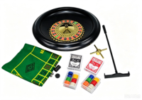 Jeu de roulette classique de casino de 40 cm, tapis de table de Blackjack pour jeu de fête avec raclette et billes en acier, jeux de hasard