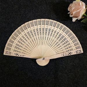 Abanico de Mano Plegable de Madera de Sándalo con Grabado Chino, Recuerdo de Boda con Logotipo Personalizado, Regalo Encantador - Product Image 2